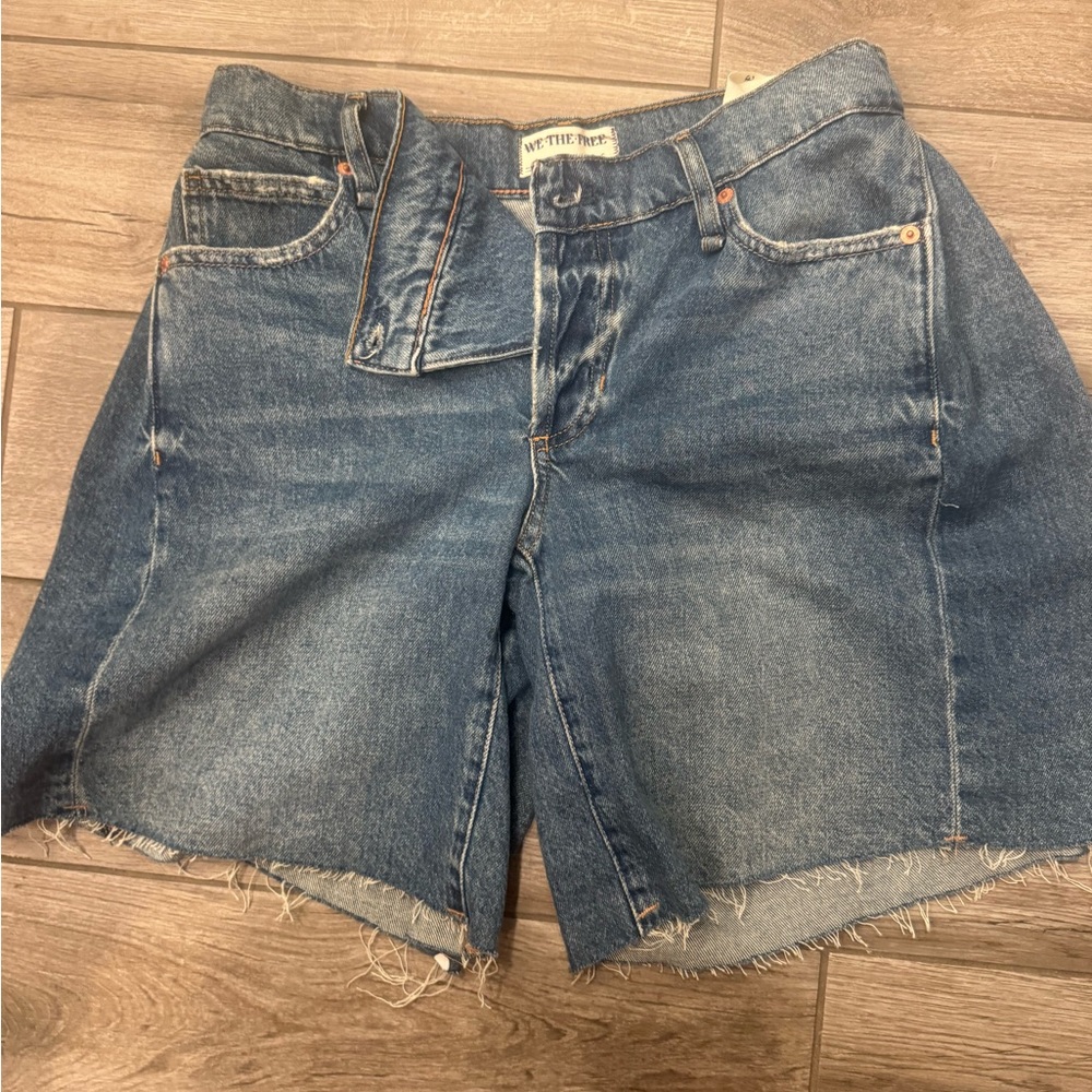 We The Free Denim Jean Shorts with Frayed Hem